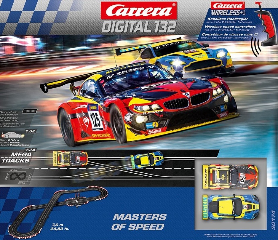 Carrera Digital 132 mit detailgetreuen Autos.